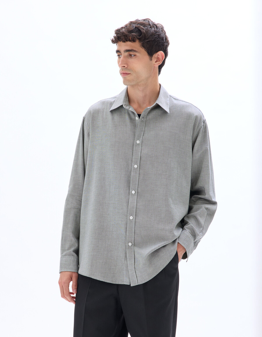 camisa oxford extragrande 100 algodón