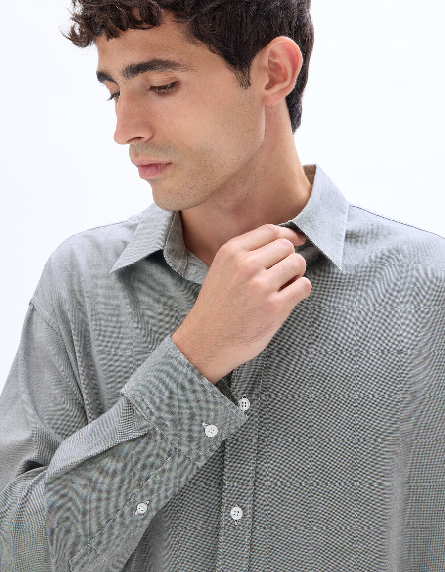 camisa oxford extragrande 100 algodón