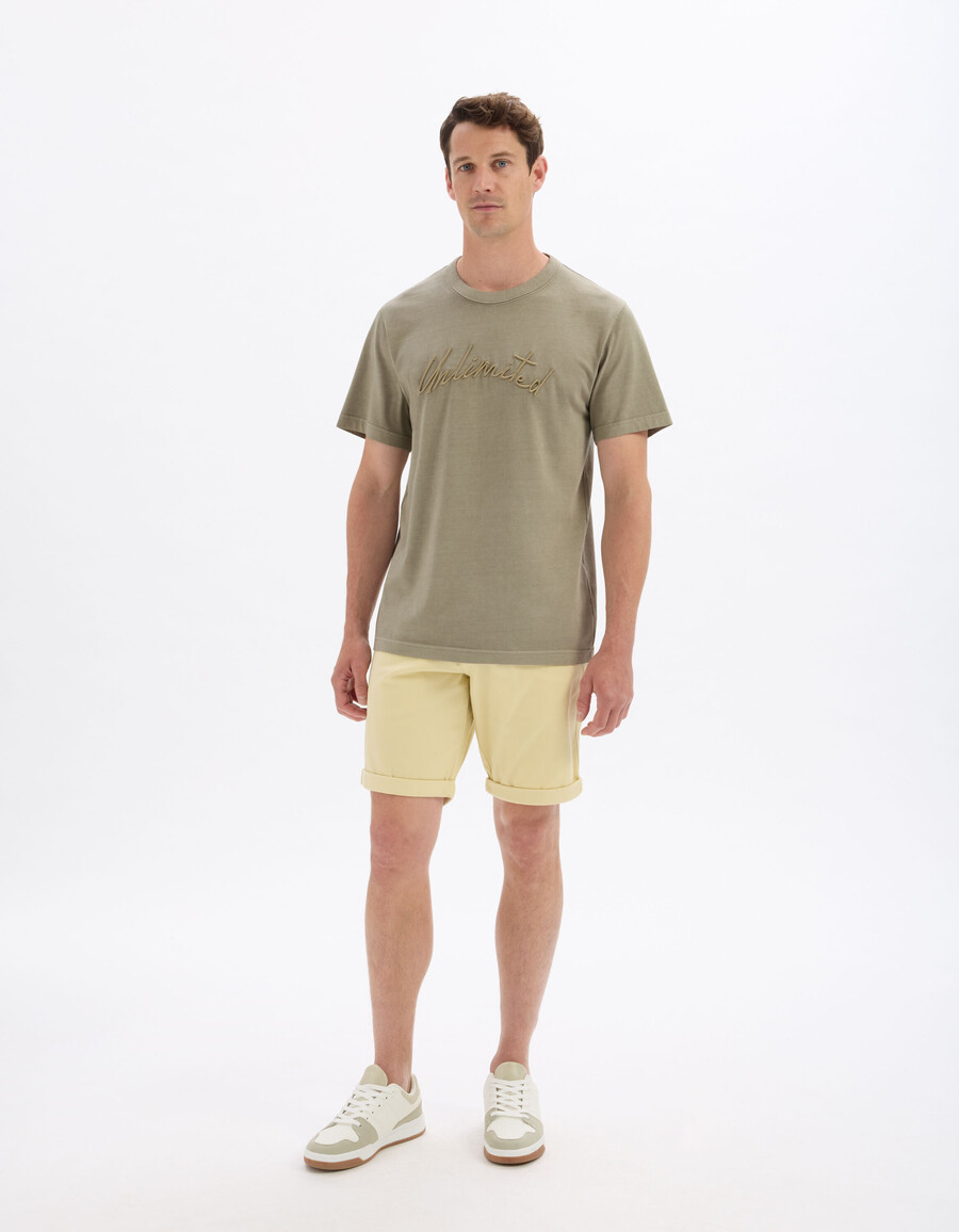 bermudas chinas de algodón elástico