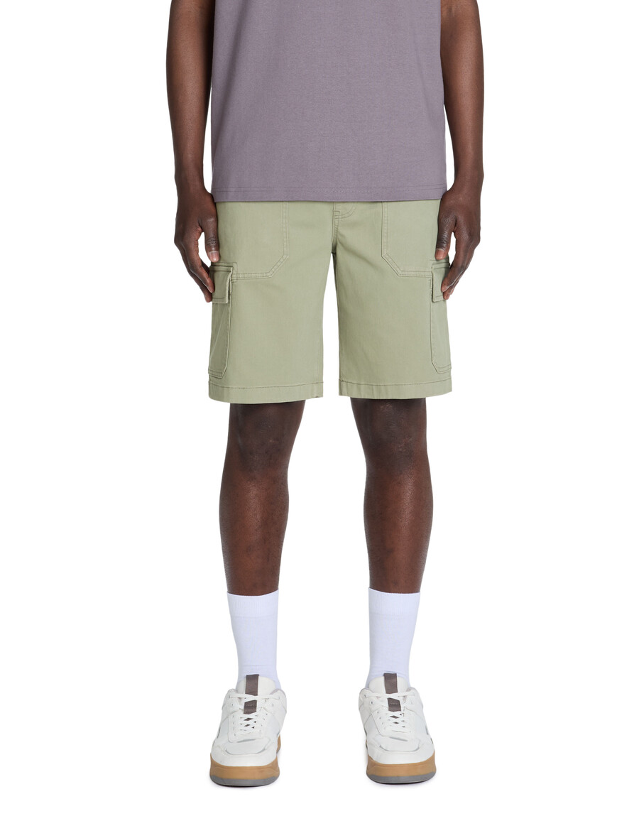 bermudas cargo de algodón elástico