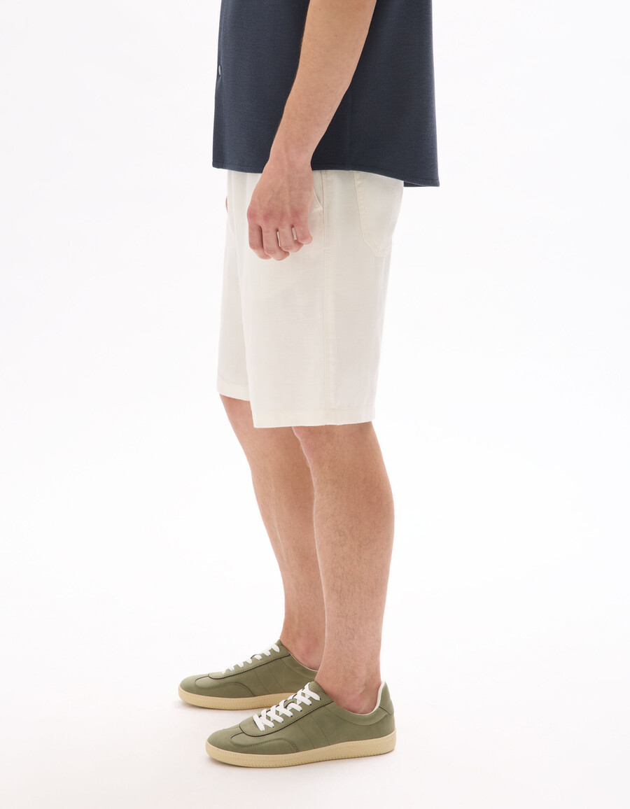 bermudas de mezcla de lino y lyocell tencel