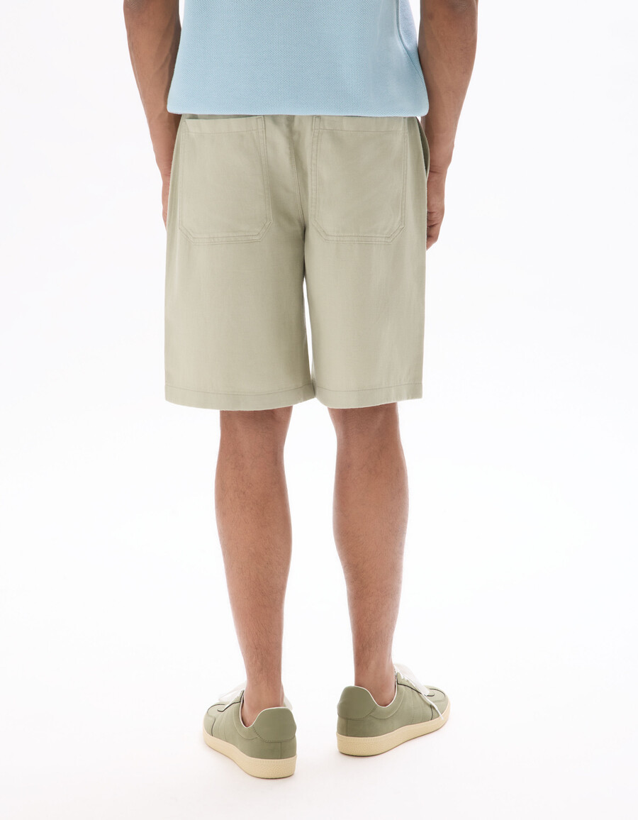 bermudas en mezcla de lino y lyocell tencel