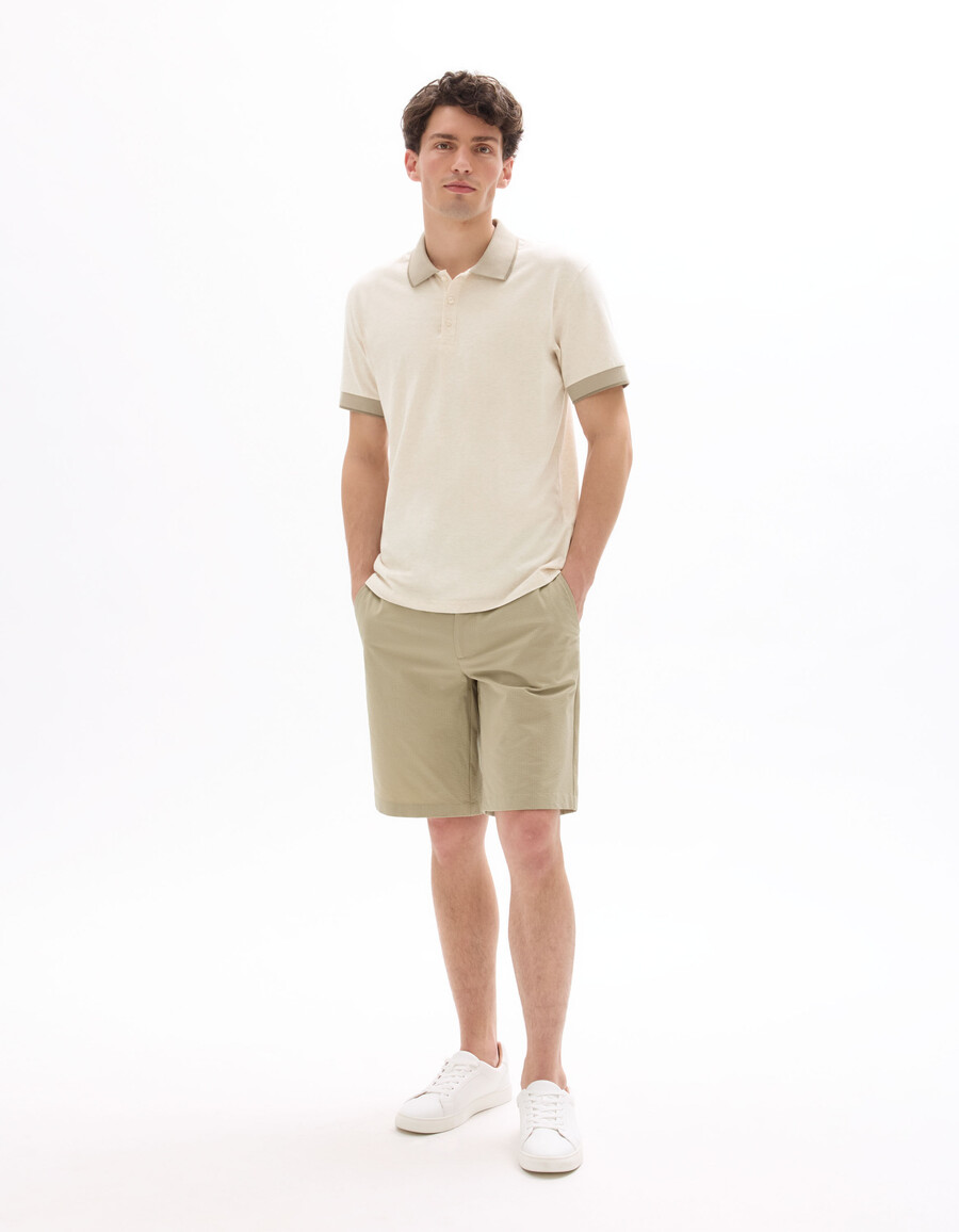 bermudas de seersucker color topo