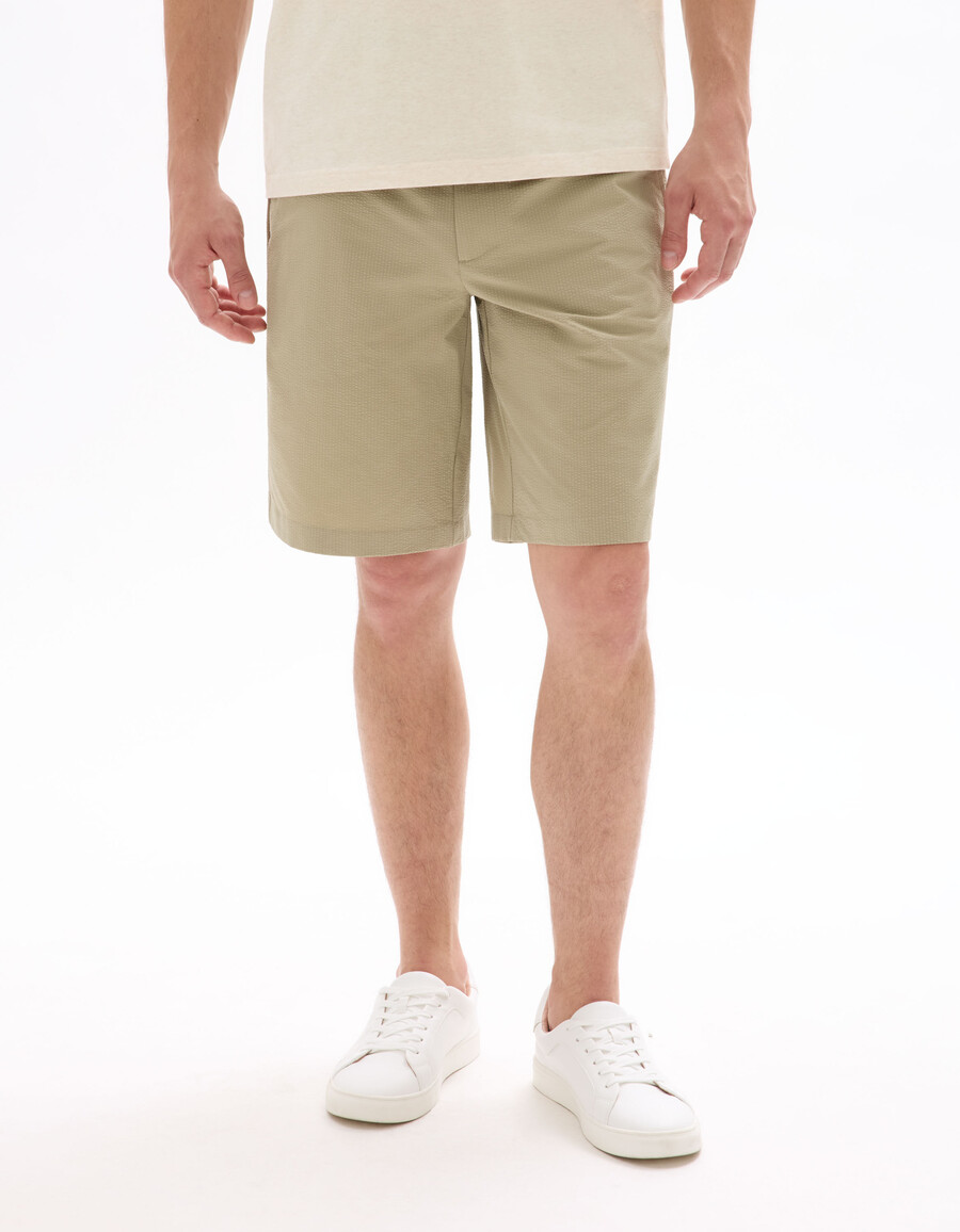 bermudas de seersucker color topo