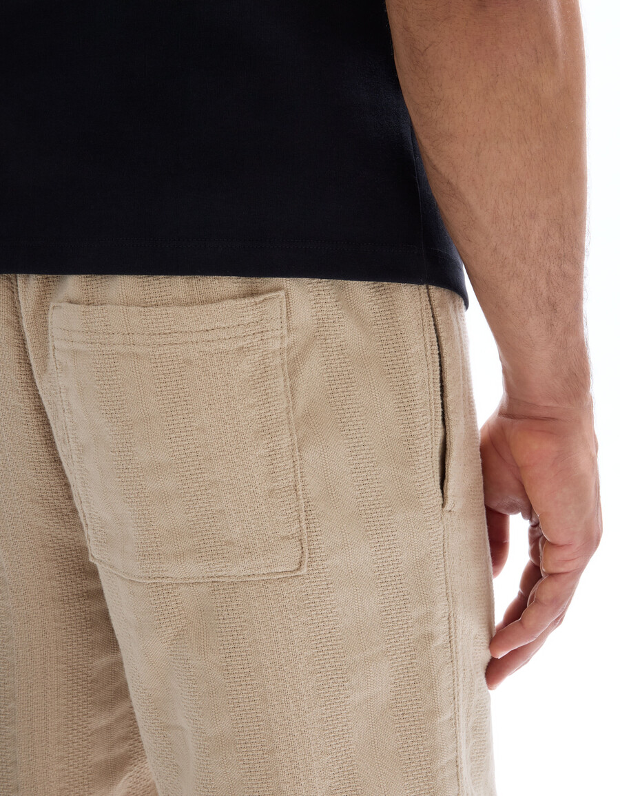 bermudas de jacquard a rayas 100 algodón