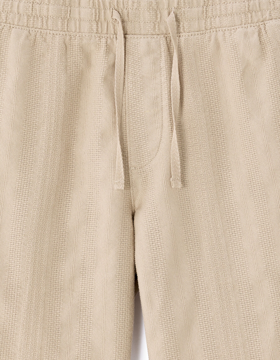 bermudas de jacquard a rayas 100 algodón