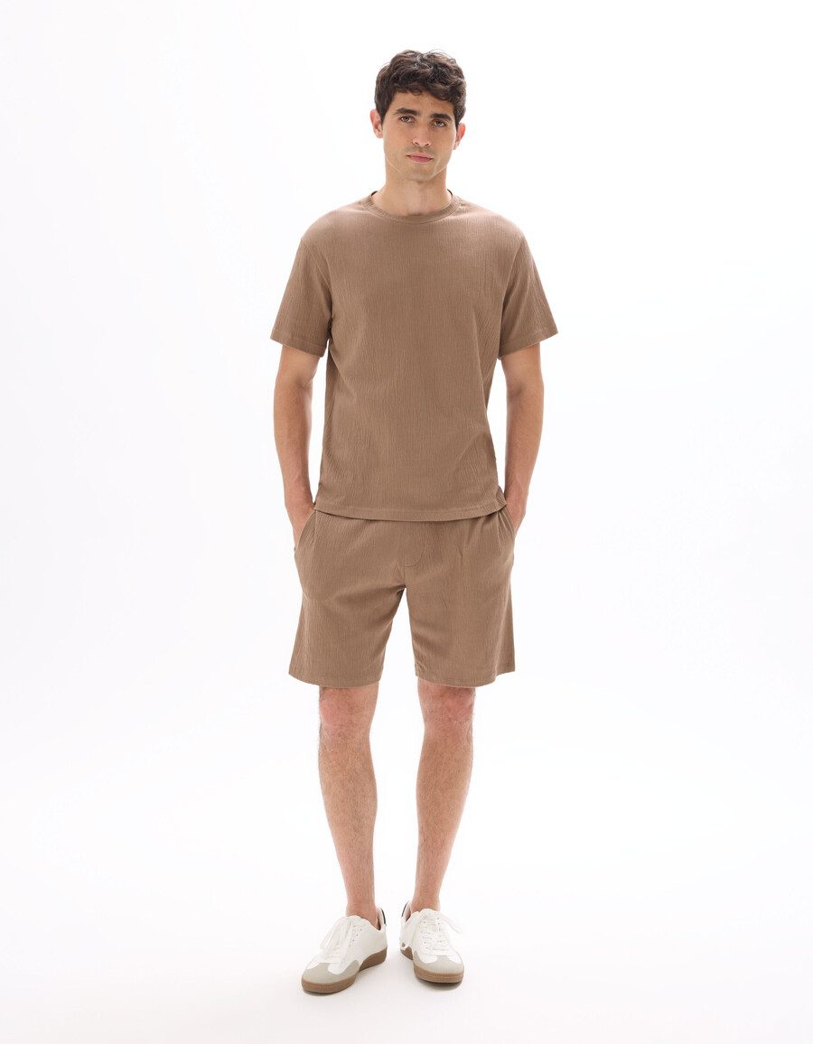 bermudas con cordón en la cintura algodón elástico