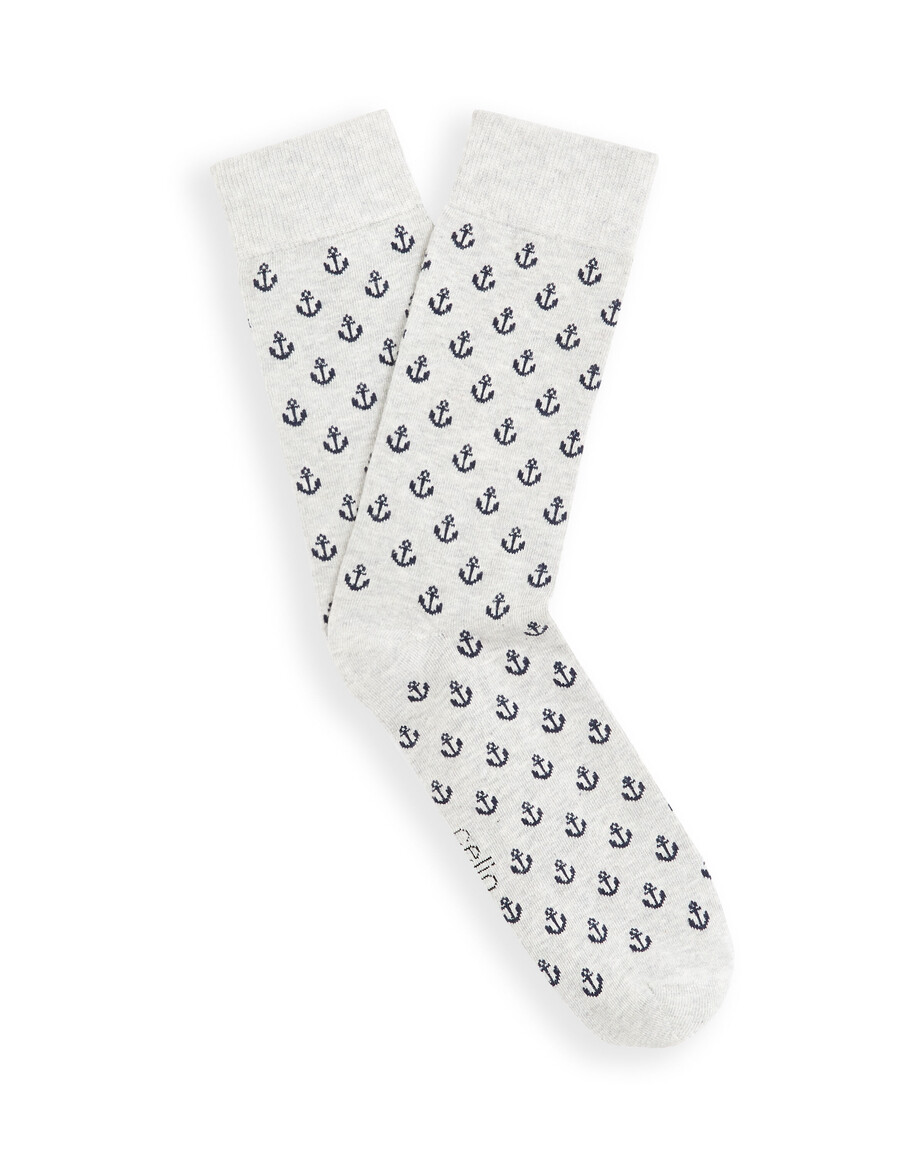 calcetines hasta la rodilla con estampado de ancla