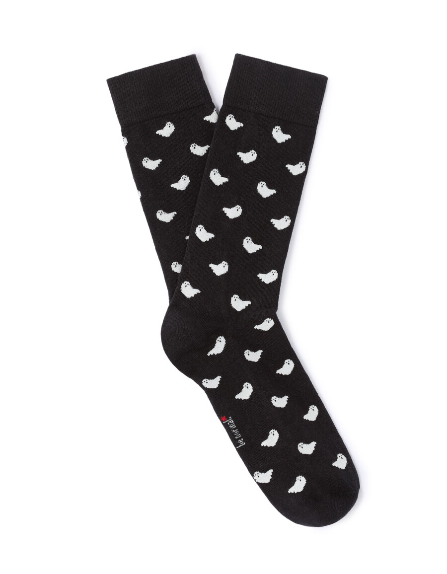 calcetines con estampado de fantasmas