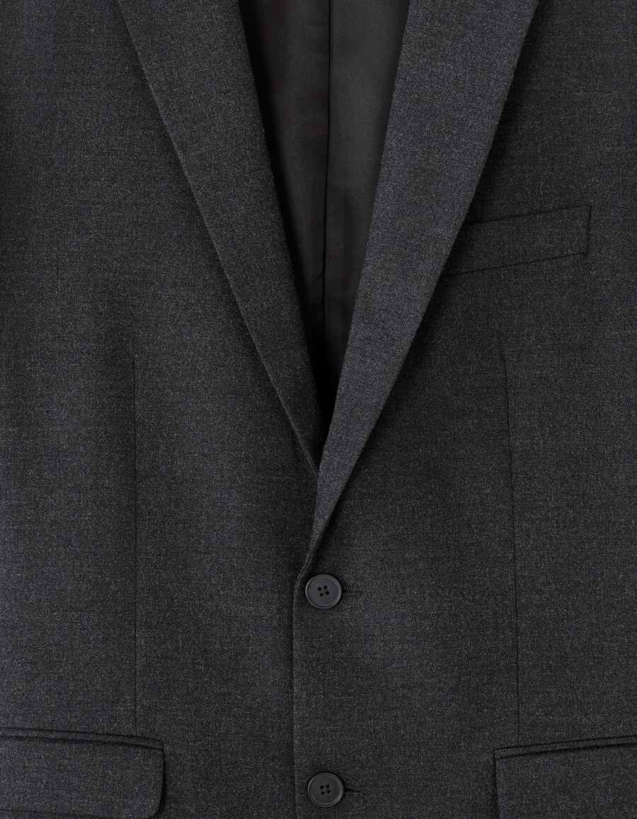 chaqueta de traje de franela de corte entallado