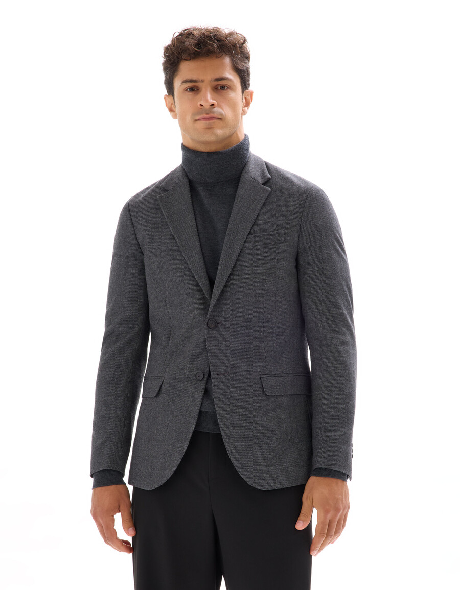 blazer de tweed ajustado