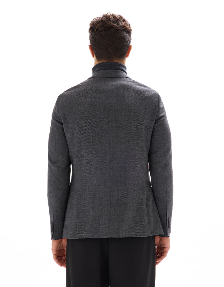 blazer de tweed ajustado