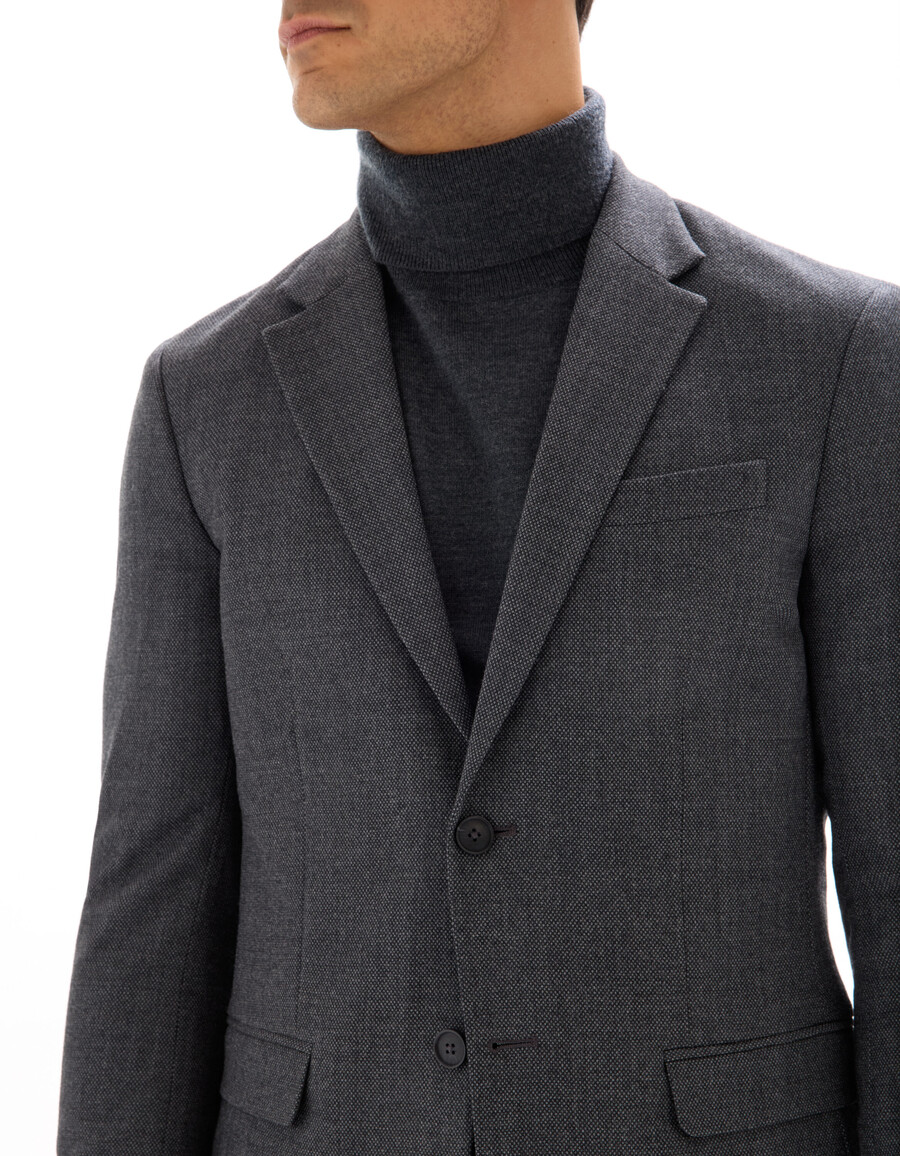 blazer de tweed ajustado