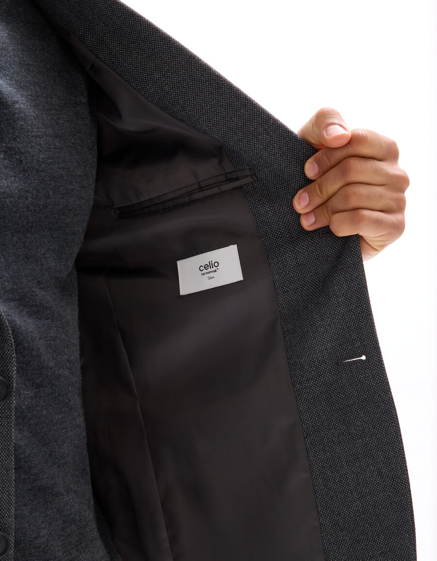 blazer de tweed ajustado