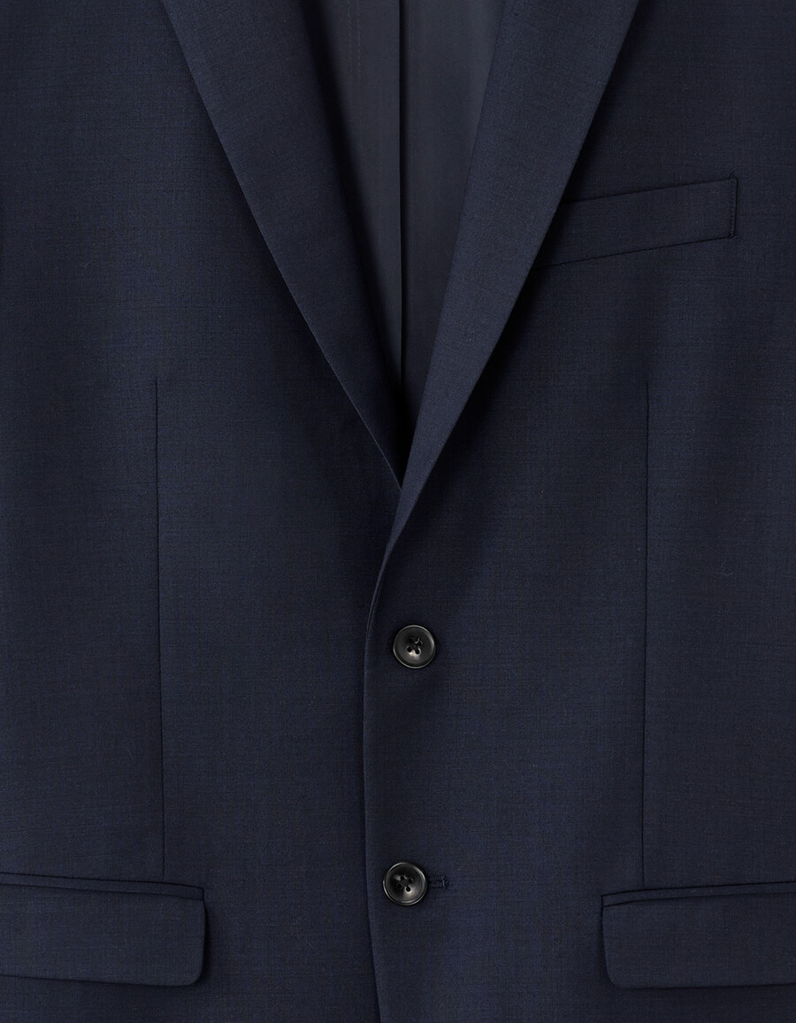 chaqueta de traje de corte regular en mezcla de lana