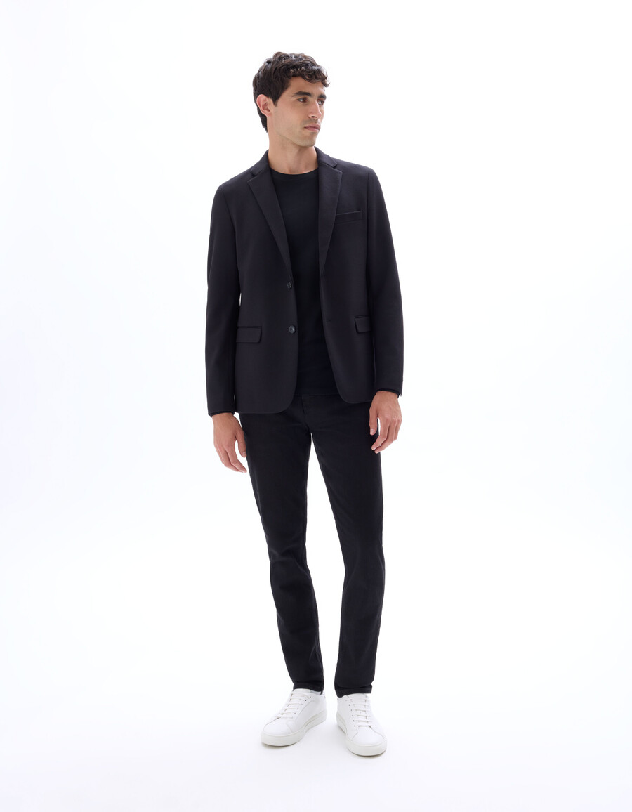 blazer elástico de tejido fino
