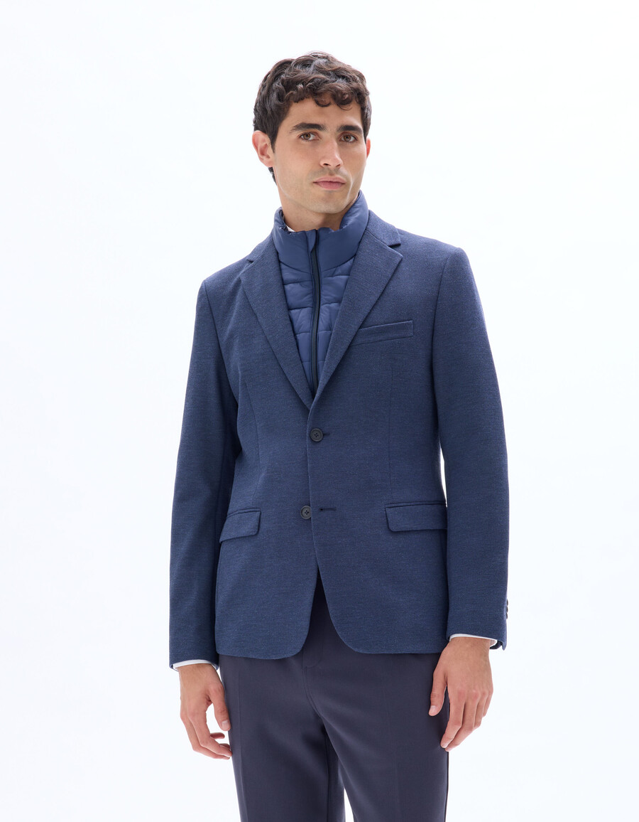 blazer con chaqueta de plumas incorporada