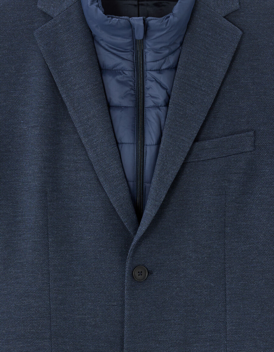 blazer con chaqueta de plumas incorporada