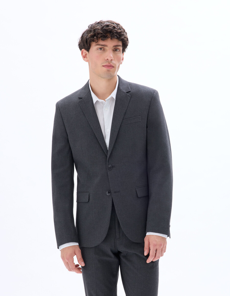 chaqueta de traje bielástica entallada