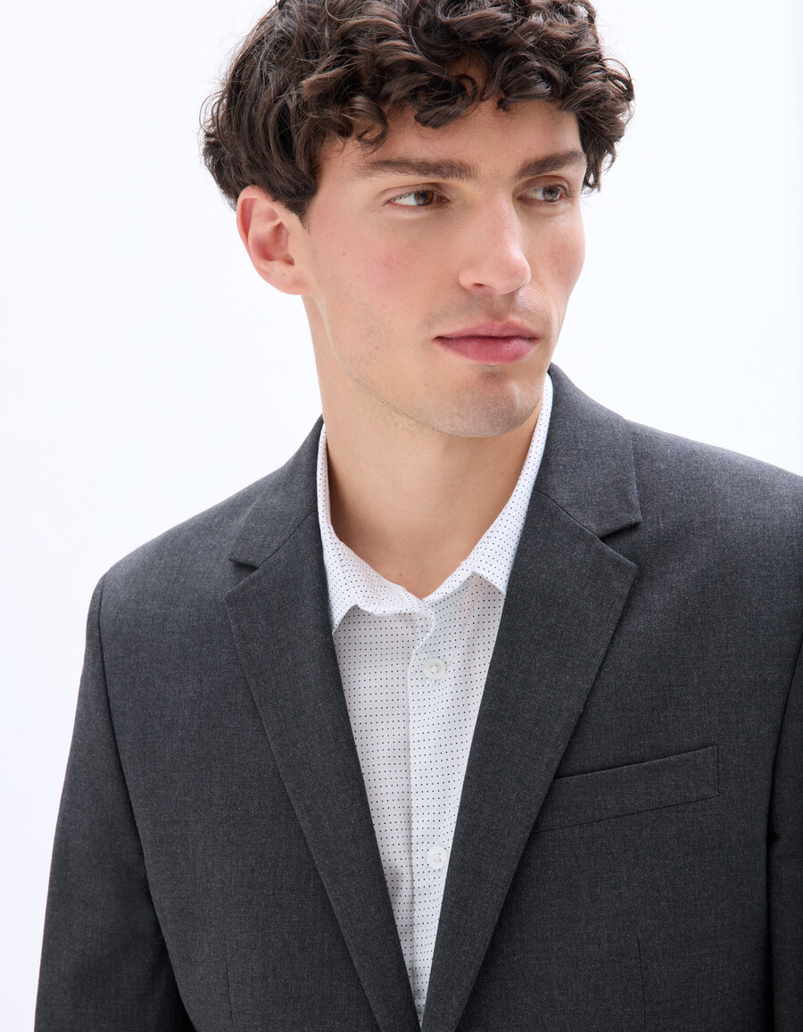 chaqueta de traje bielástica entallada