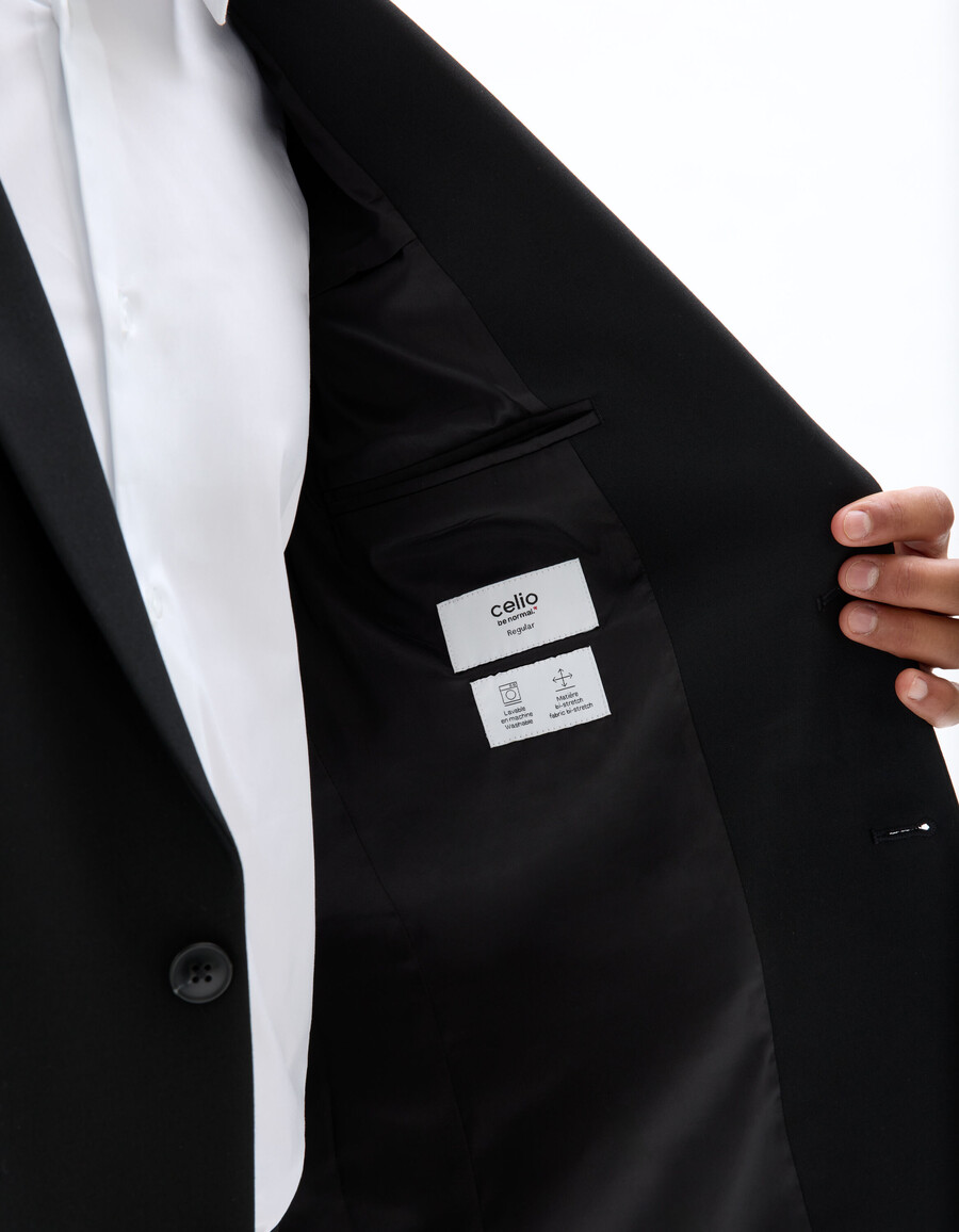 chaqueta de traje bielástica de corte regular