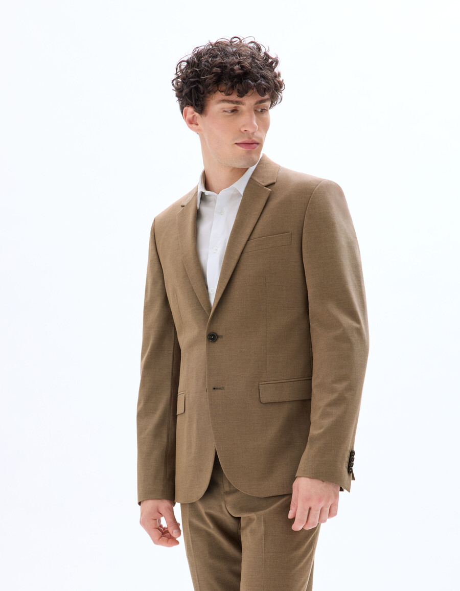 chaqueta de traje bielástica entallada