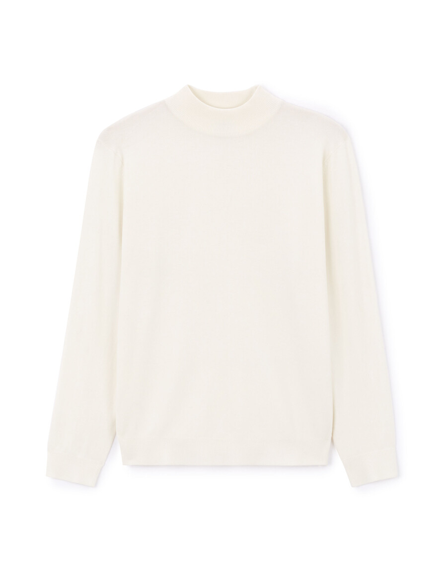 suéter de jersey de cuello alto