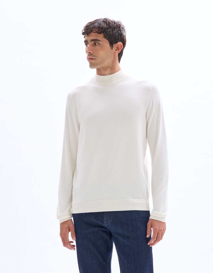 suéter de jersey de cuello alto