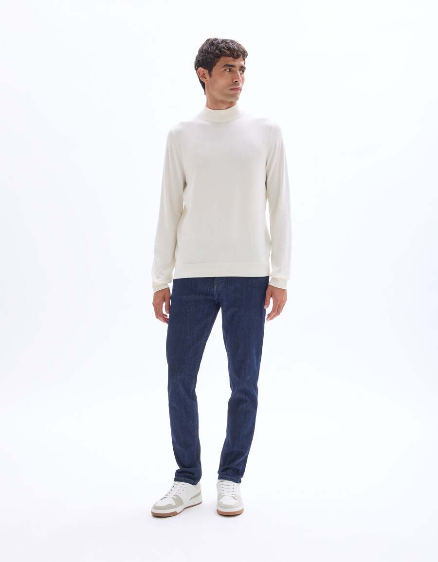 suéter de jersey de cuello alto