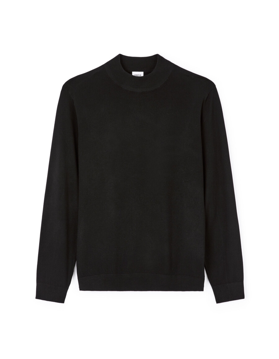 suéter de jersey de cuello alto