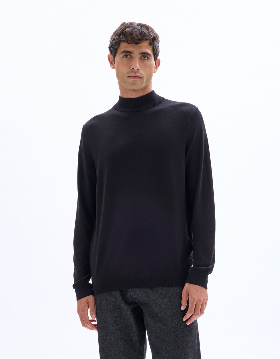 suéter de jersey de cuello alto