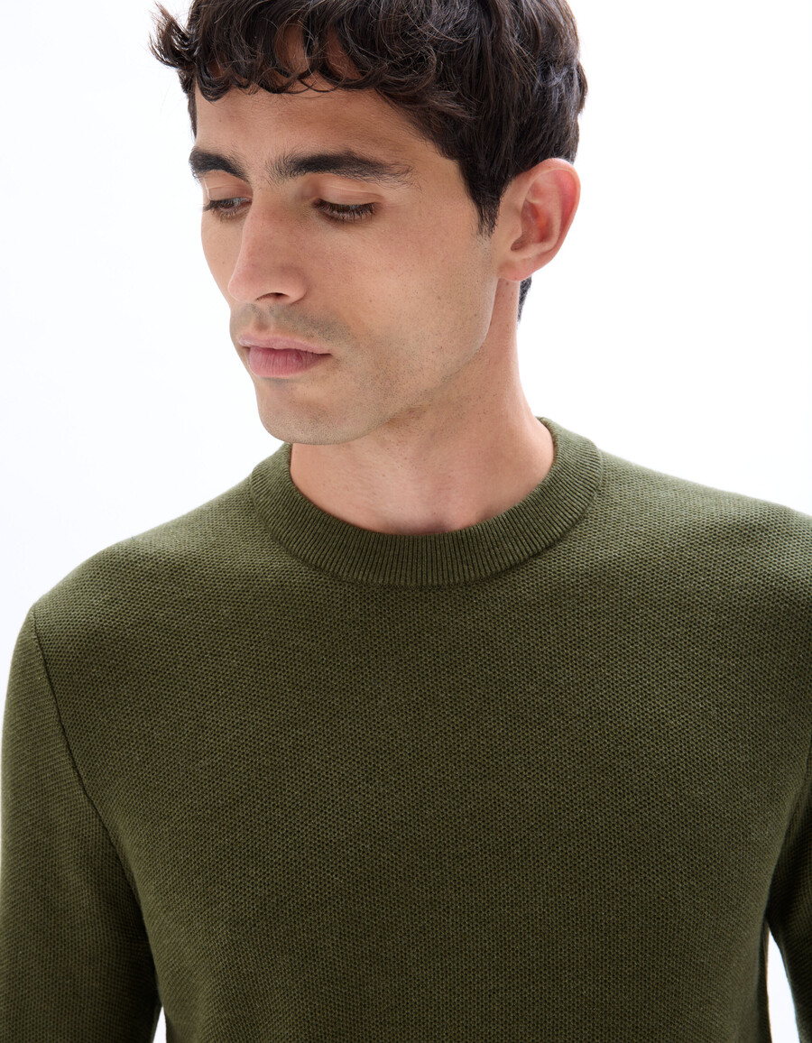 suéter de cuello redondo 100 algodón