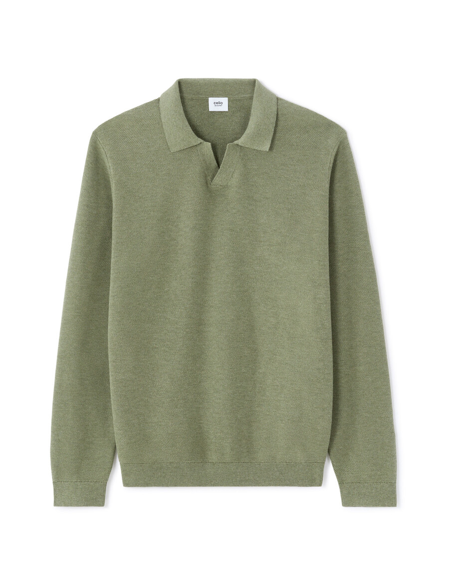 camisa verde de cuello cubano 100 algodón
