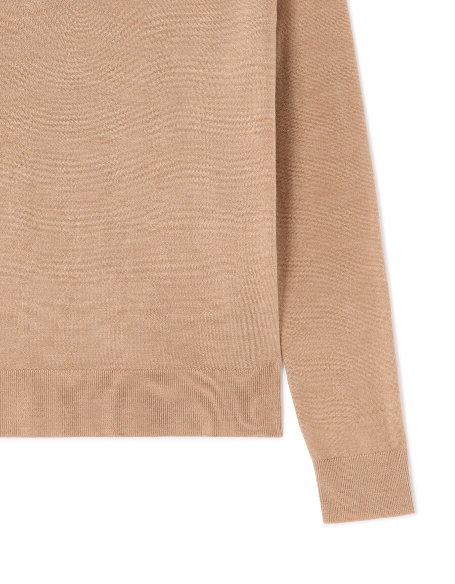 suéter de cuello en v 100 lana merino