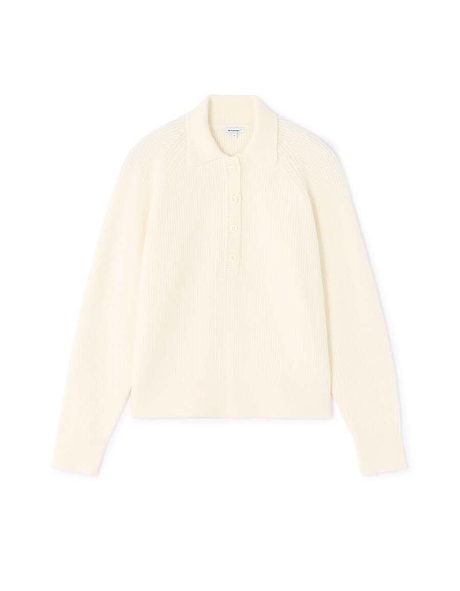 suéter de cuello polo