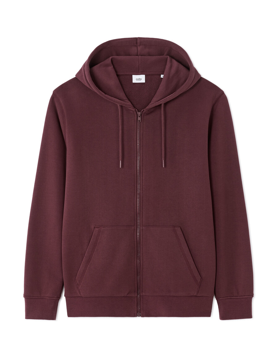 sudadera con capucha y cremallera 100 algodón