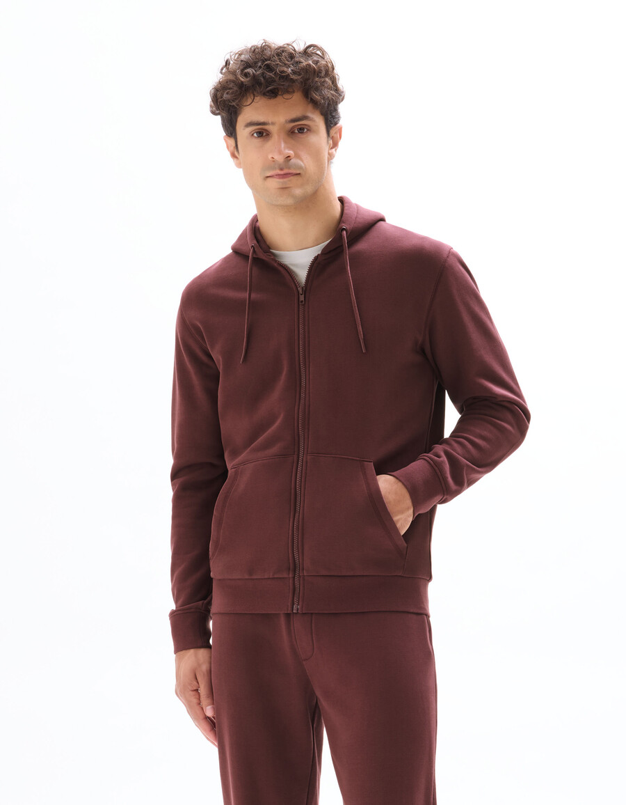sudadera con capucha y cremallera 100 algodón