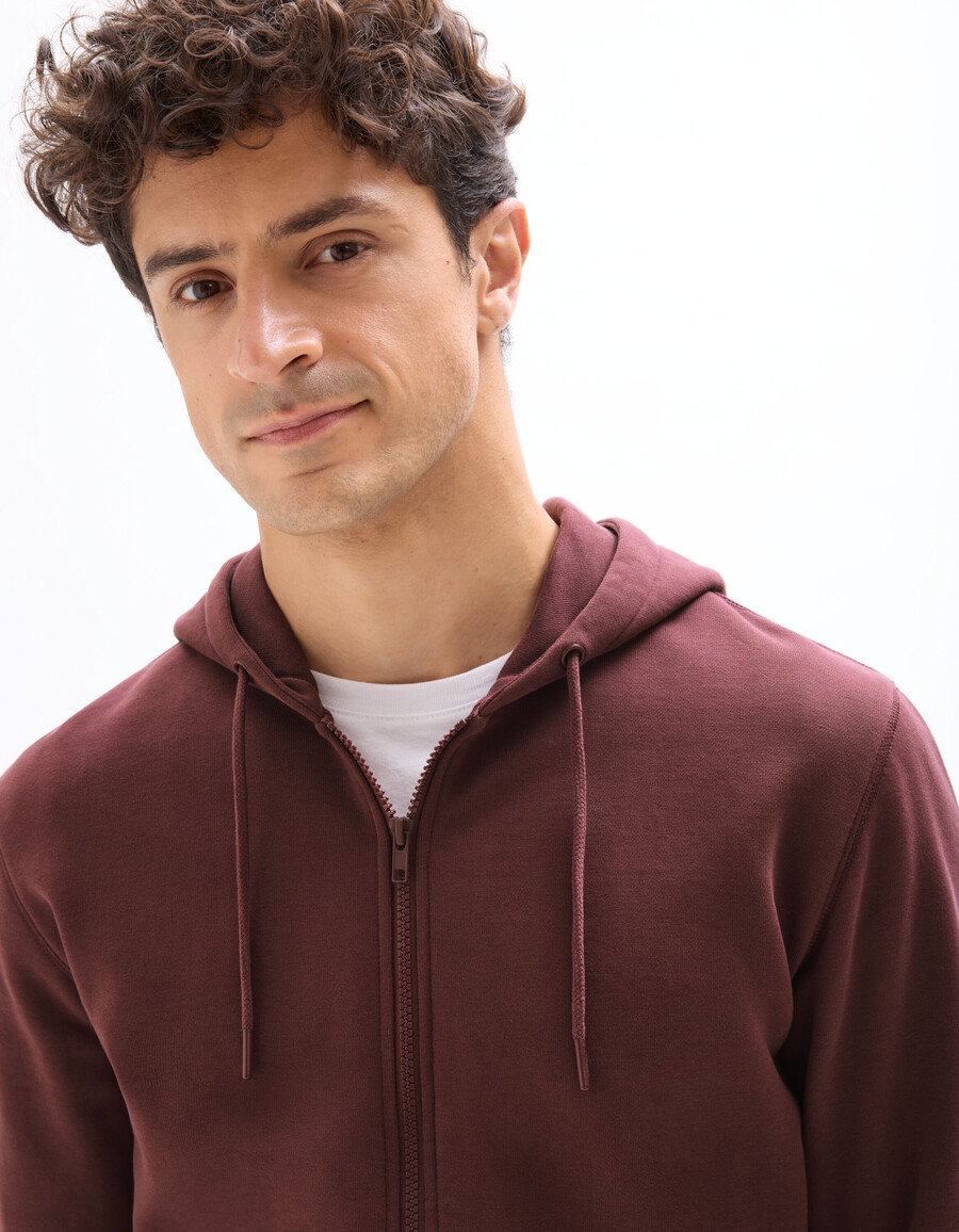 sudadera con capucha y cremallera 100 algodón
