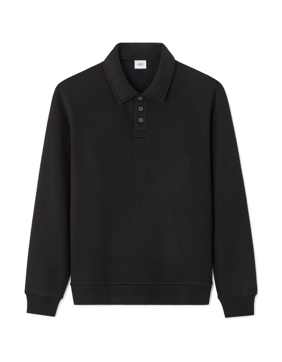sudadera de cuello polo de corte regular