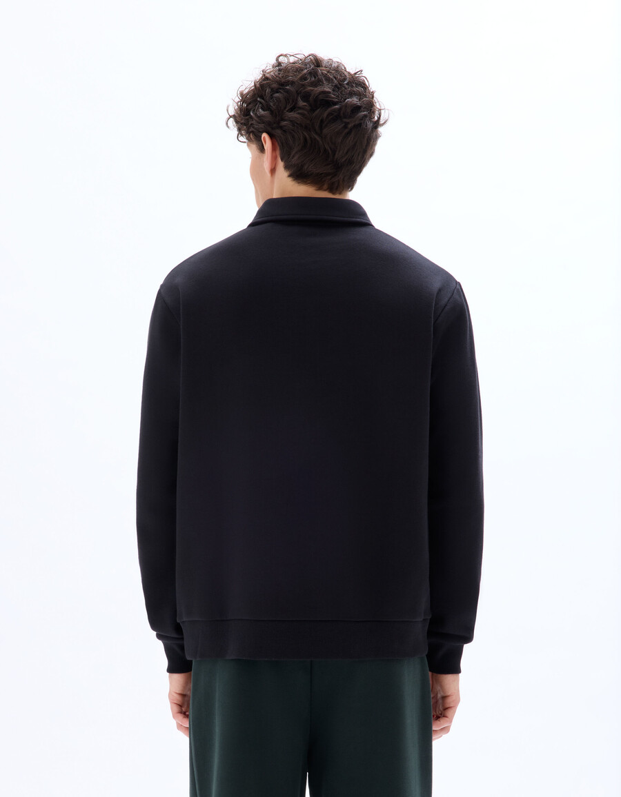 sudadera de cuello polo de corte regular