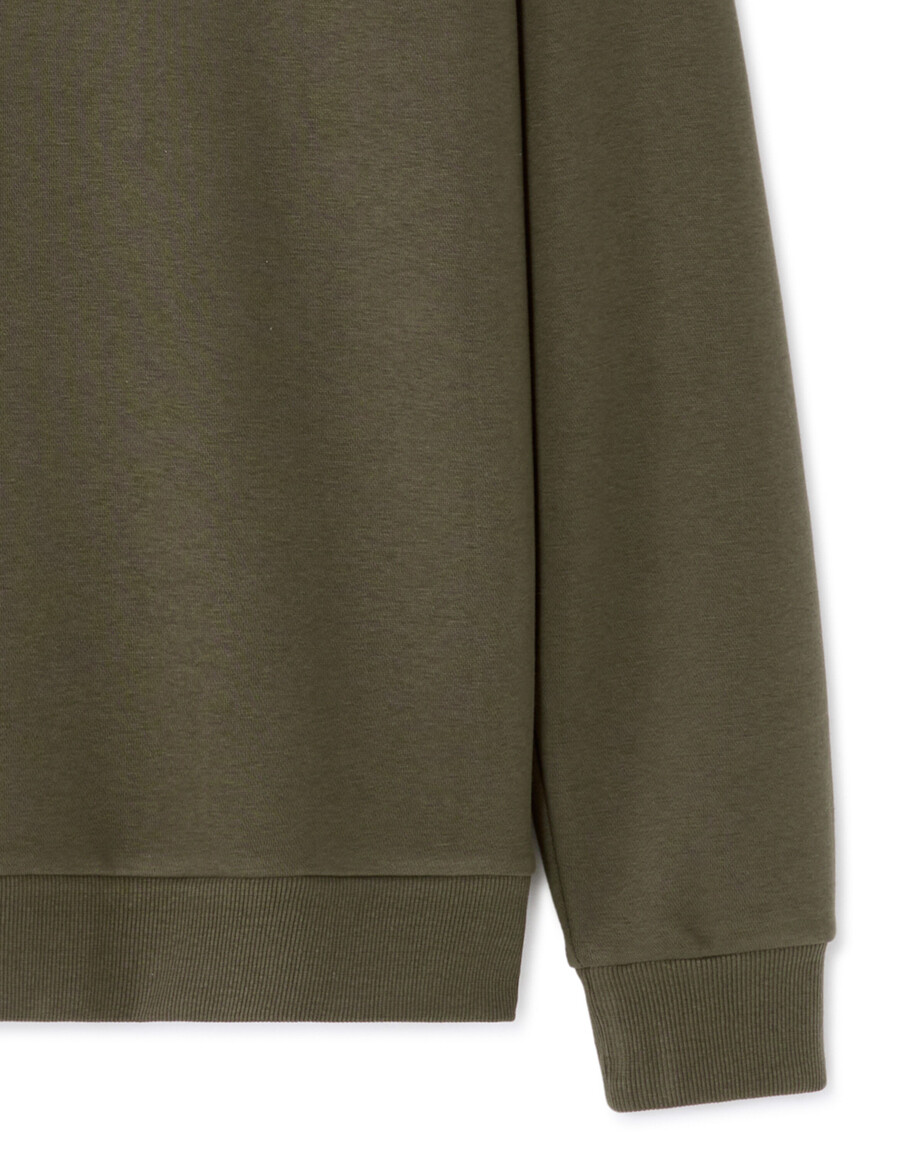 sudadera de cuello polo de corte regular