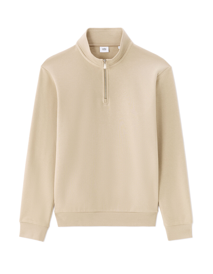 sudadera de cuello camionero de corte regular
