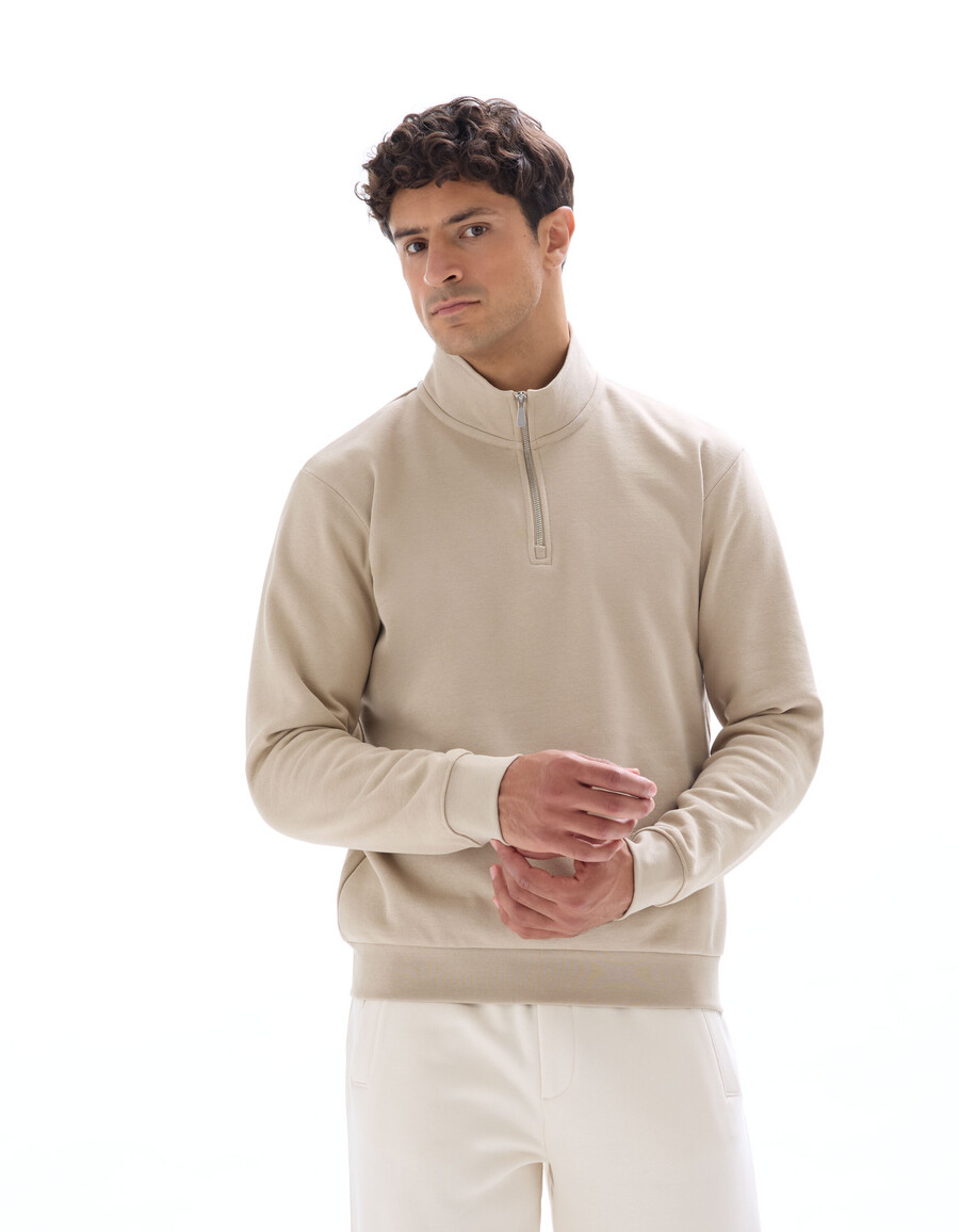sudadera de cuello camionero de corte regular