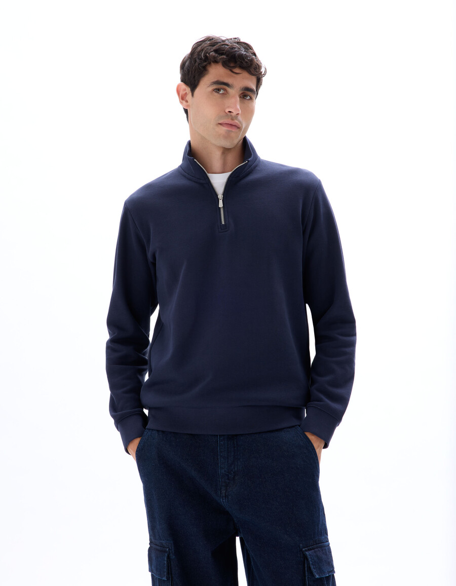 sudadera de cuello camionero de corte regular