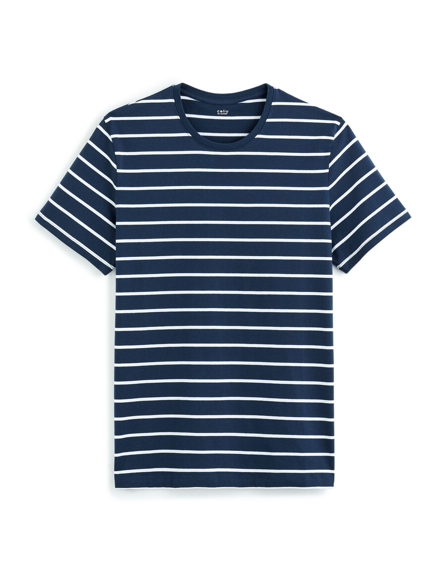 camiseta de rayas rectas 100 algodón