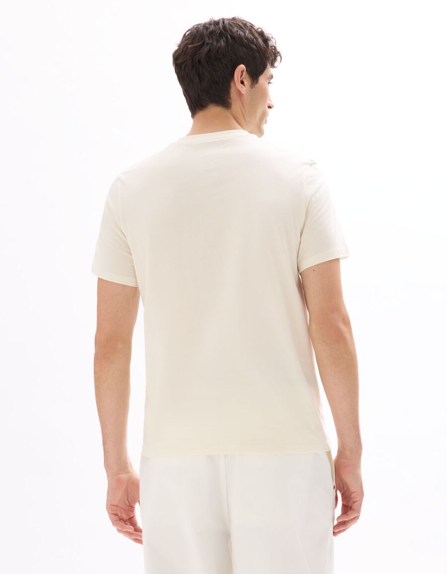 camiseta de cuello redondo de corte regular 100 algodón estampado asiático