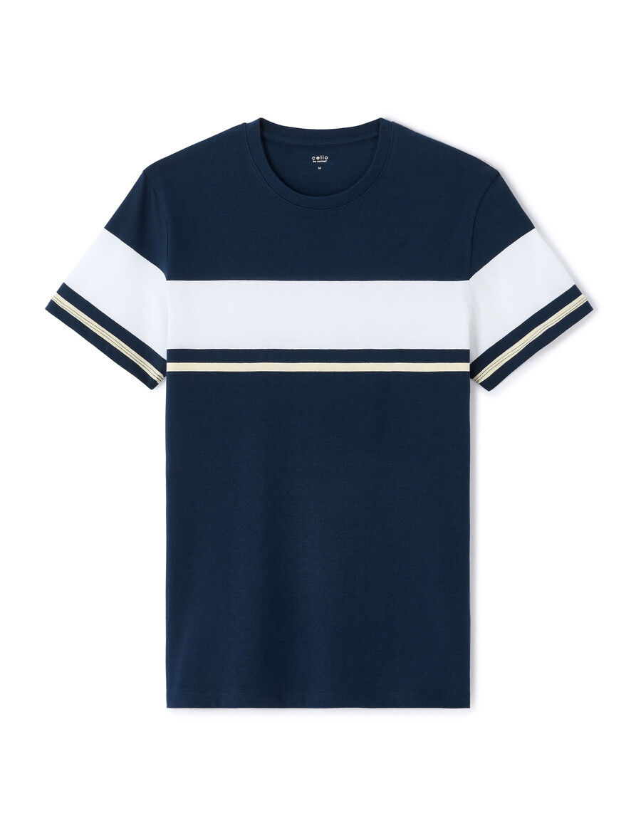 camiseta de cuello redondo regular 100 algodón