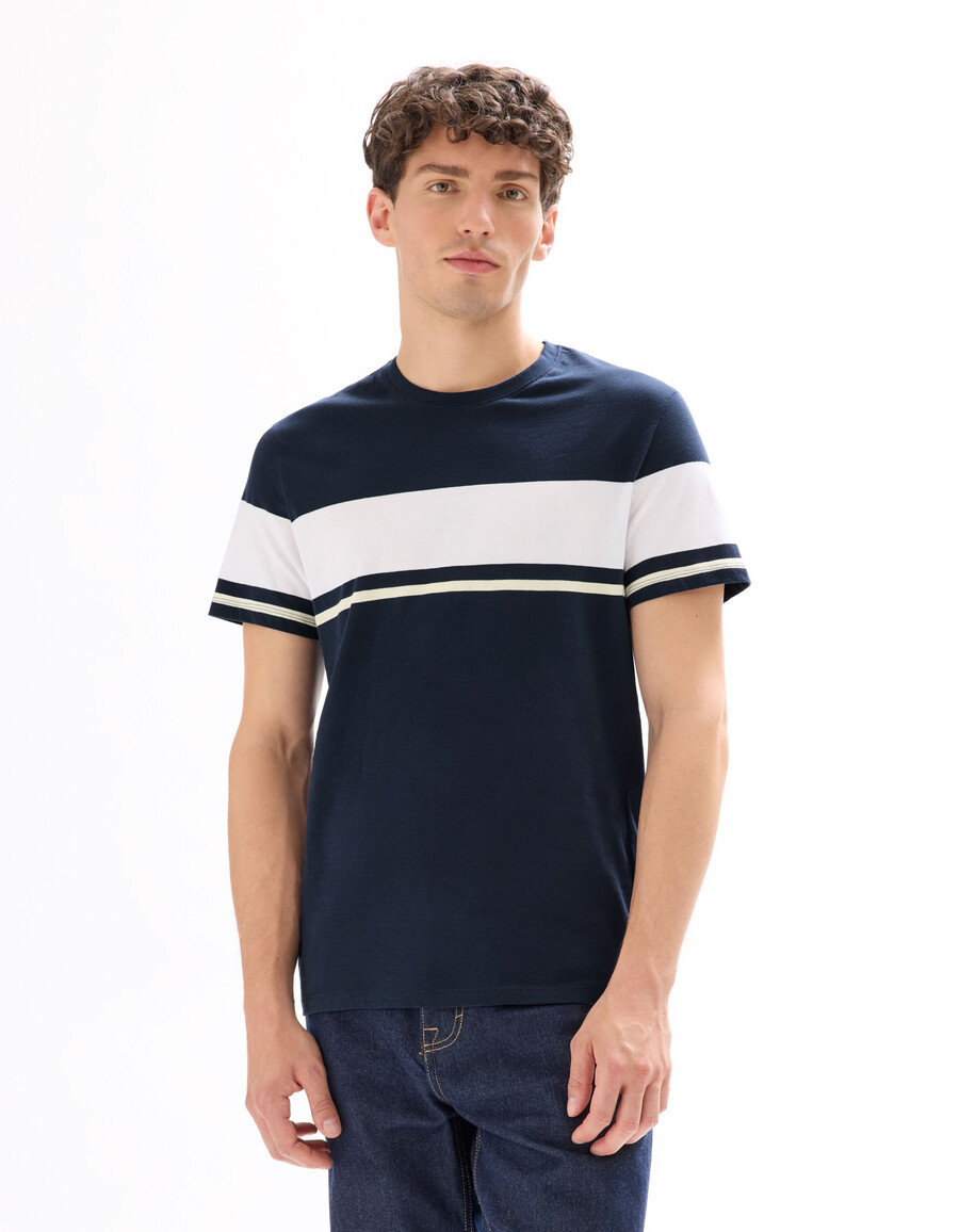 camiseta de cuello redondo regular 100 algodón