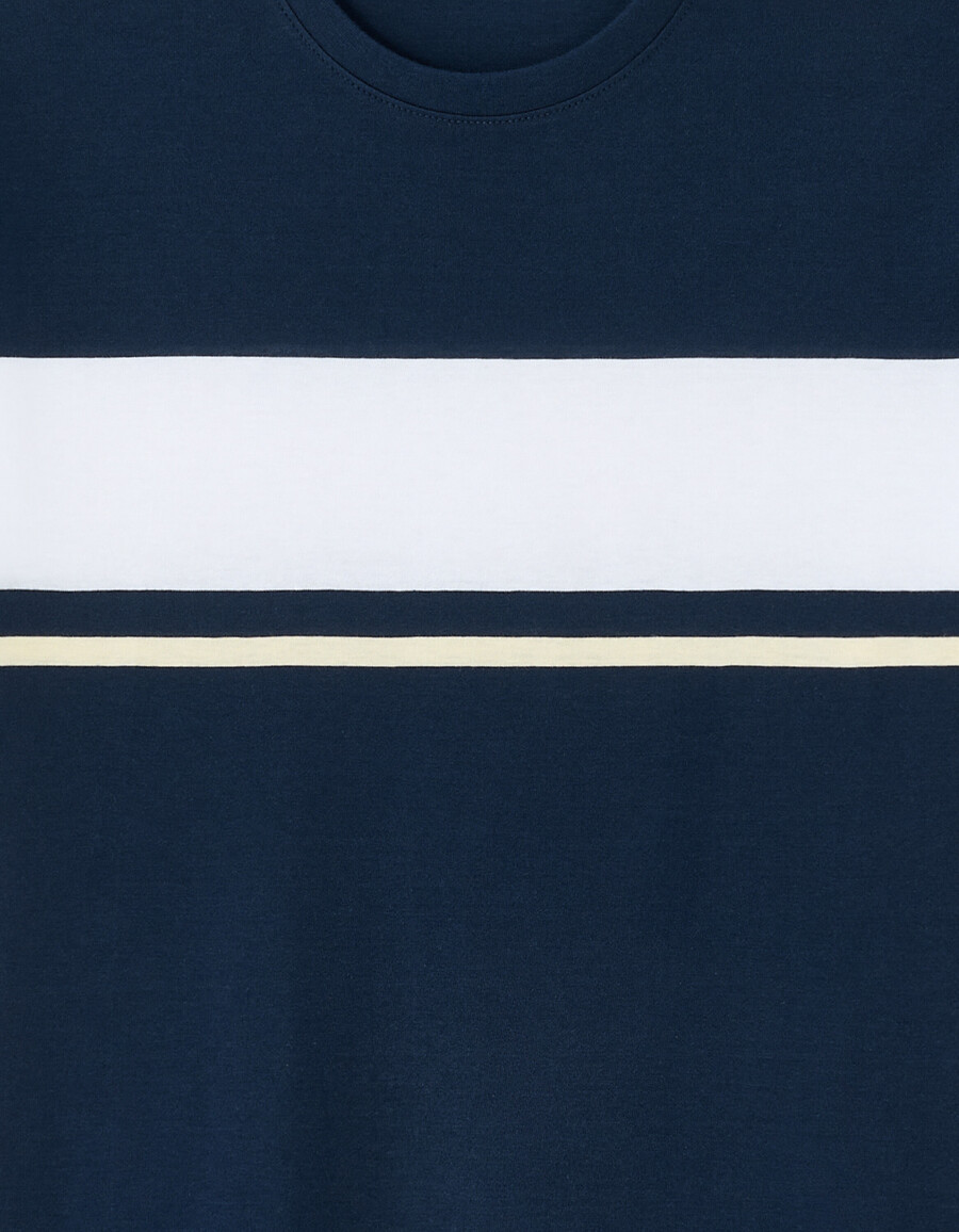camiseta de cuello redondo regular 100 algodón
