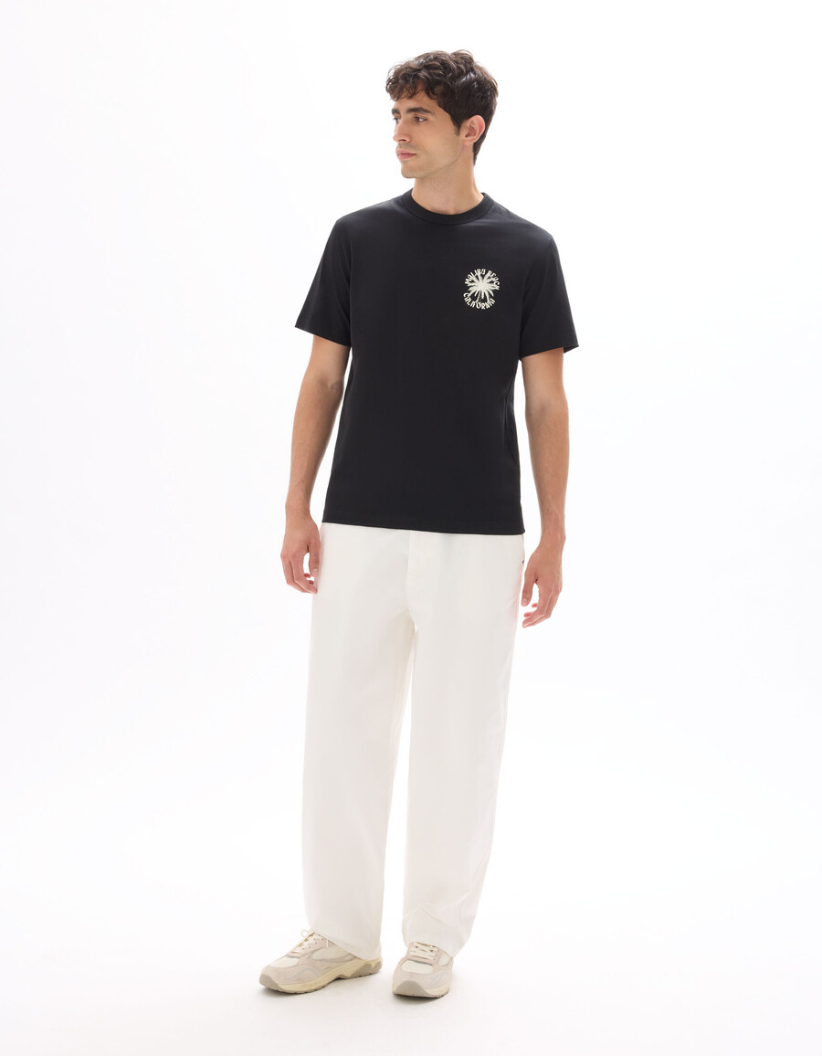 camiseta de cuello redondo 100 algodón estampado urbano